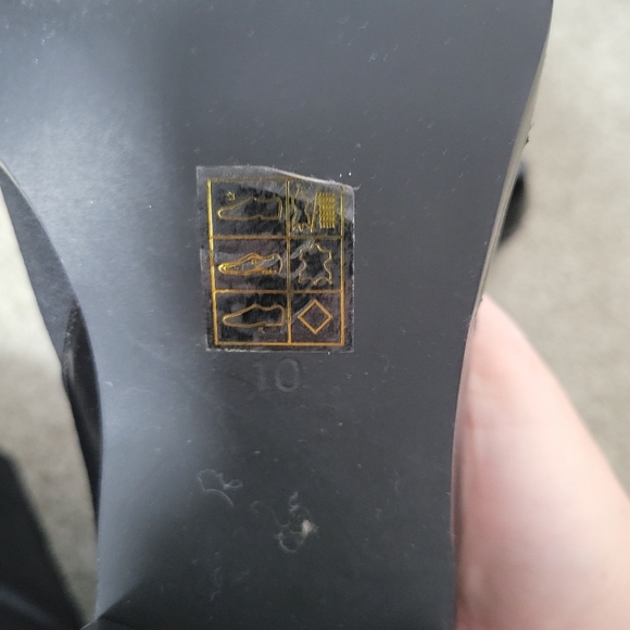 Jeffrey Campbell Black Chunky Heel Loafers, Size 10 - Picture 3 of 9